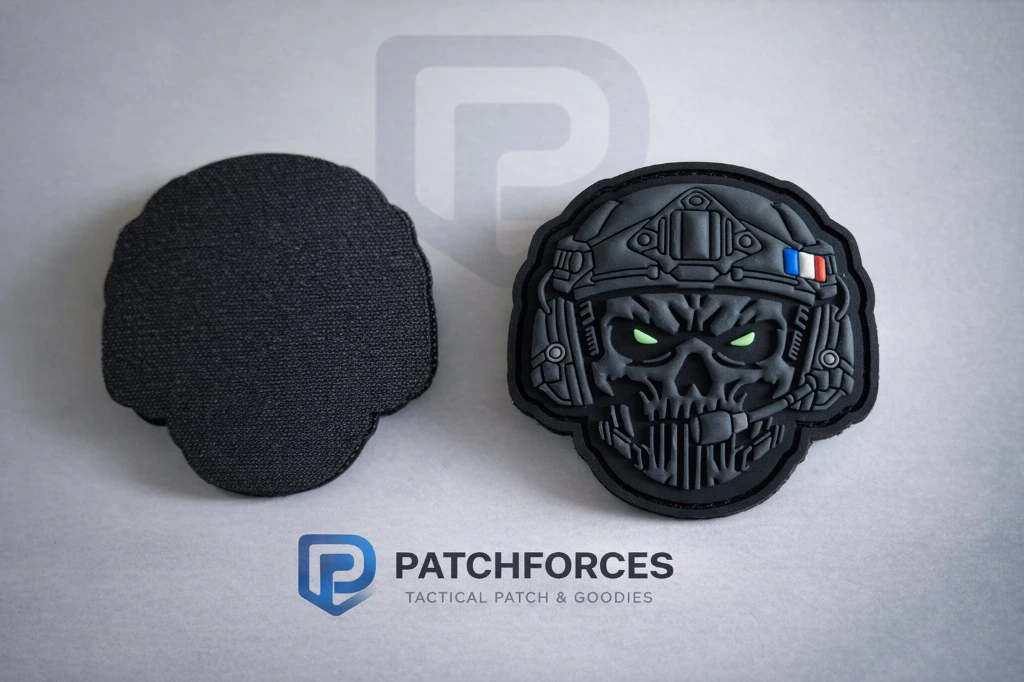 Patch Crâne tactique France Phosphorescent